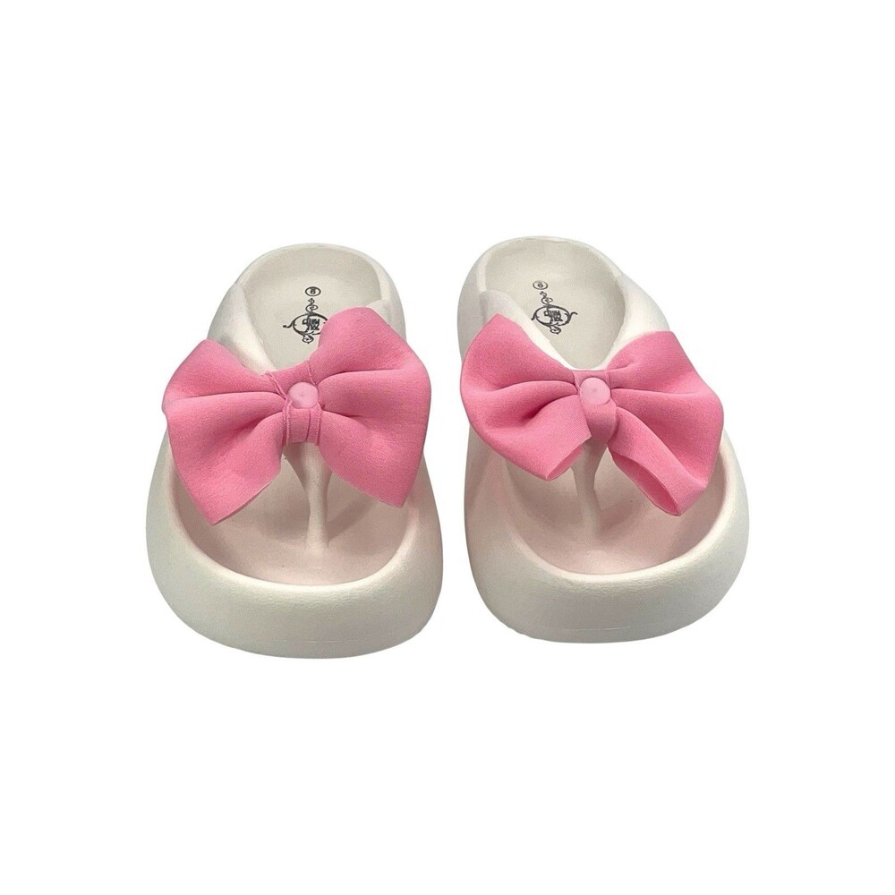 Women's Bow Pillow Flip Flops, Size 9 US - Barely Used - Picture 3 of 6